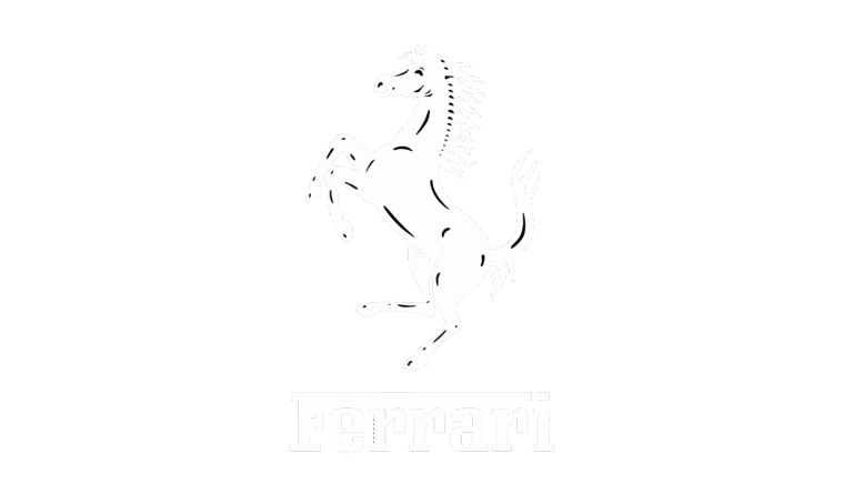 ferrari logo white