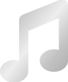 silver music note icon free png